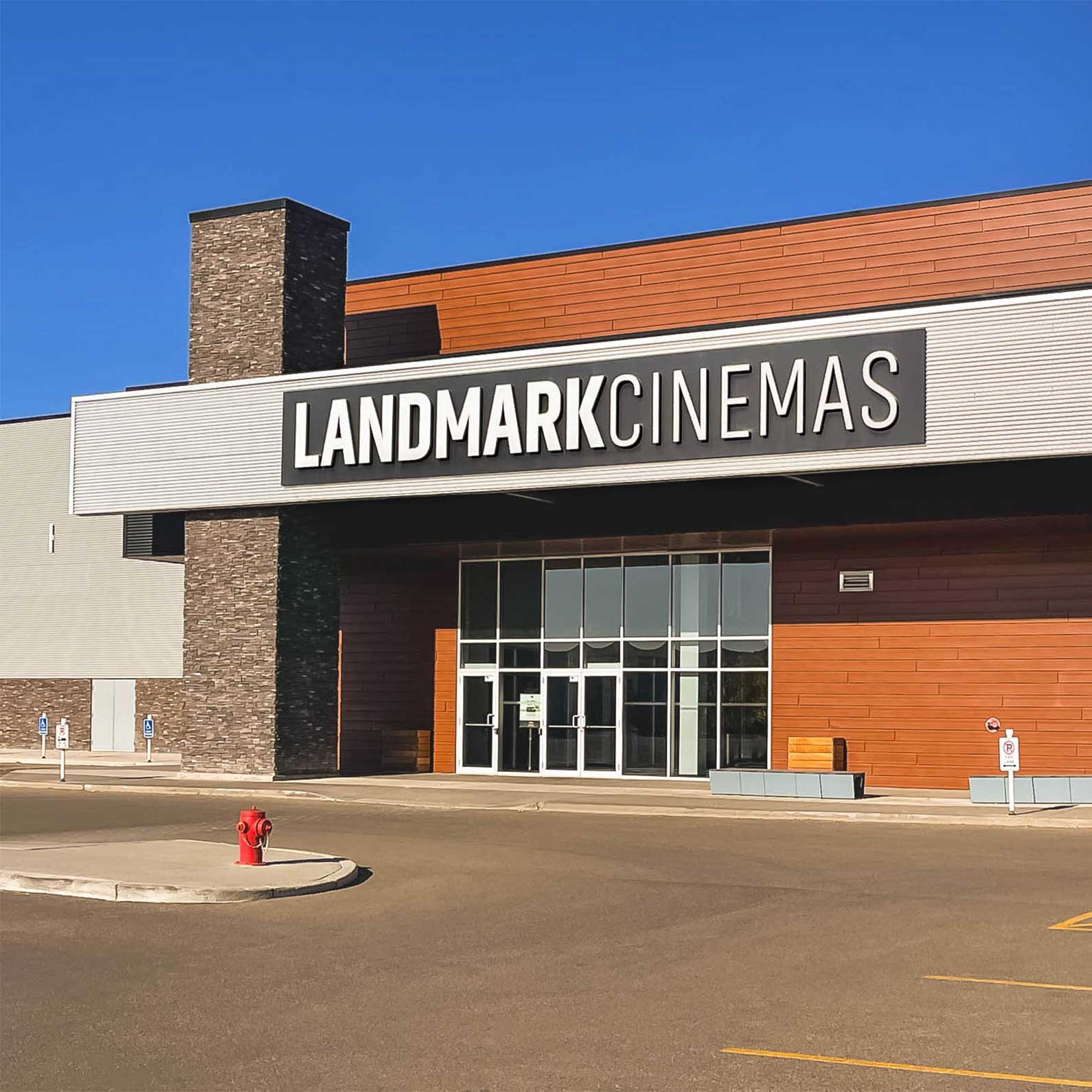 Redefine Landmark Cinemas' look with custom Latitude metal cladding.
